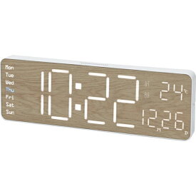 TRI LED CLOCK SLOWER RICO WHITE/WOOD WHITE／WOOD SLW401