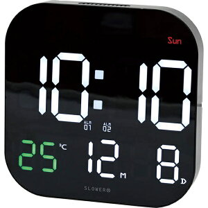 TRI LED THERMO ALERT CLOCK SLOWER TIERRA WHITE/BLACK WHITE�^BLACK SLW415