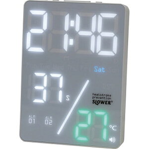 TRI LED THERMO ALERT CLOCK SLOWER AZUL WHITE/WHITE WHITE�^WHITE SLW417