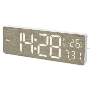 TRI LED WIFI CLOCK SLOWER CAMINO WHITE/WOOD WHITE^WOOD SLW429