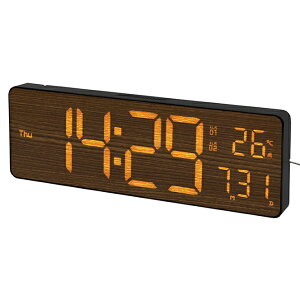 TRI LED WIFI CLOCK SLOWER CAMINO ORANGE/DARK WOOD ORANGE^DARK@WOOD SLW430