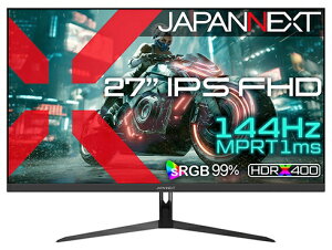 JAPANNEXT JAPANNEXT 27C` IPSpl 144Hz/1ms(MPRT)Ή tHD(1920x1080)𑜓x Q[~Oj^[ JN-IPS27G144F HDMI DP sRGB:99% HDR400 PS5 tHD:120Hz y2Nۏ؁z JAPANNEXT JN-IPS27G144F [27^ /tHD(1920