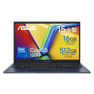 ASUS�b�G�C�X�[�X �m�[�g�p�\�R�� Vivobook 15 �N���C�G�b�g�u���[ X1504VA-C5165BU [15.6�^ /Windows11 Home /intel Core 5 /�������F16GB /SSD�F512GB /2025�N12�����f��]
