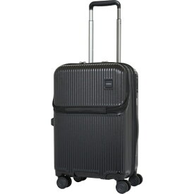 【2025年12月】 オルティモ｜Oltimo スーツケース カパッとオープンキャリー ファスナータイプ フロントオープン 旅行日数目安：2〜3泊 約37L TSロック搭載 ストッパー機能付き 機内持ち込みサイズ ブラック OT-0887-48N-BK [TSAロック搭載]