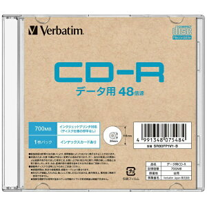 Verbatim�b�o�[�x�C�^�� �y30�Z�b�g�z�f�[�^�pCD-R SR80FP1V1B [1�� /700MB /�C���N�W�F�b�g�v�����^�[�Ή�]