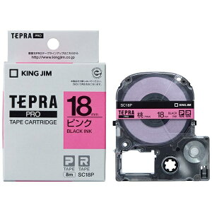 �L���O�W���bKING JIM �J���[���x��(�p�X�e��)�e�[�v TEPRA(�e�v��) PRO�V���[�Y �s���N SC18P [������ /18mm��]