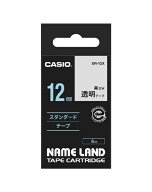CASIO｜カシオ 透明テープ NAME LAND（ネームランド） 透明 XR-12X [黒文字 /12mm幅][XR12X]