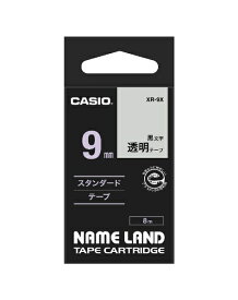 CASIO｜カシオ 透明テープ NAME LAND（ネームランド） 透明 XR-9X [黒文字 /9mm幅][XR9X]
