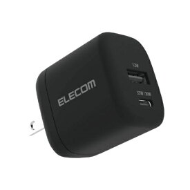 ELECOM｜エレコム USB Type-C 充電器 PD/PPS 33W 2ポート USB-C+USB-A GaN II 小型 折りたたみプラグ PSE適合 iPhone/Android/iPad/MacBook Air/Switch等充電可能 ブラック MPA-AC11433XBK