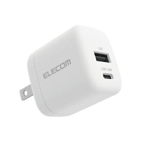 ELECOM｜エレコム USB Type-C 充電器 PD/PPS 33W 2ポート USB-C+USB-A GaN II 小型 折りたたみプラグ PSE適合 iPhone/Android/iPad/MacBook Air/Switch等充電可能 ホワイト MPA-AC11433XWH