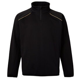 ローリングス｜Rawlings ブロックフリース ハーフジップトップ 高校野球対応 ブラック AOS15F22 [Mサイズ]【返品交換不可】