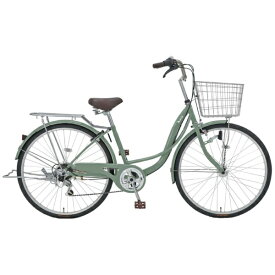 【エントリーで最大2万ポイント当たる｜4/23まで】 NORNO｜ノルノ 自転車 Aula アウラ マットグリーンベージュ AUR66A [外装6段 /26インチ]2026年モデル【キャンセル・返品不可】 【代金引換配送不可】