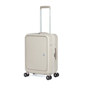 A.L.I｜アジア・ラゲージ スーツケース ジッパータイプ 宿泊目安： 1〜3日間 37L 拡張機能搭載 ワンタッチフロントオープン キャスターストッパー Pitaflat ラテ PIF-8811-18W