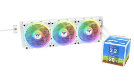 THERMALTAKE｜サーマルテイク 水冷CPUクーラー 120mmファンx3 [LGA2066/2011-3/2011/1851/1700/1200/1156/1155/1151/1150・AM5/AM4/AM3+/AM3/AM2+/AM2/FM2/FM1] MINECUBE 360 Ultra Snow ホワイト CL-W482-PL12SW-A