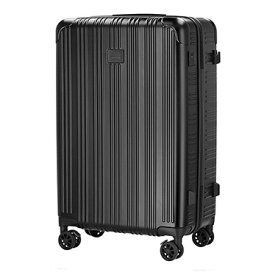 TAKEOKIKUCHI｜タケオキクチ スーツケース フレームタイプ［旅行日数目安： 4~5泊 60L フットストッパー付 軽量］ ブラック TK-ELG002-BLK [TSAロック搭載]