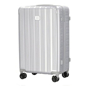 TAKEOKIKUCHI｜タケオキクチ スーツケース フレームタイプ［旅行日数目安： 4~5泊 60L フットストッパー付 軽量］ シルバー TK-ELG002-SLV [TSAロック搭載]