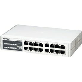 BUFFALO｜バッファロー スイッチングハブ（16ポート・10/100M・電源内蔵）　プラスチック筐体　LSW3-TX-16NP[LSW3TX16NP]