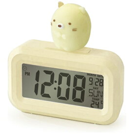 アリアス すみっコぐらし 置き時計 3Dフィギュア付きデジタルクロック ねこ AC24025SXSG-BE