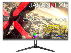 JAPANNEXT｜ジャパンネクスト ゲーミングモニター JN-i27G120U2 [27型 /4K(3840×2160） /ワイド /120Hz]