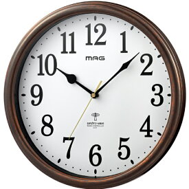 MAG｜マグ シンプルな木目調の電波時計 桔梗（キキョウ） ブラウン W-781 BR-Z