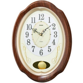 MAG｜マグ 毎正時に流れる8曲メロディの振り子電波時計 我が家の演奏会 ブラウン W-788 BR-Z