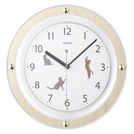 MAG｜マグ 猫と過ごす毎日、インテリアになじむ掛時計 ナチュラル W827NZ