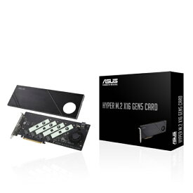 ASUS｜エイスース 拡張カード (PCIE 5.0/4.0 M.2 SSD x4サポート) Hyper M.2 x16 Gen5 Card