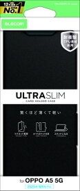 ELECOM｜エレコム OPPO A5 5G/手帳型ケース/薄型/磁石付 ブラック PM-O252PLFUBK