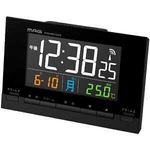 MAG�b�}�O �_�u���A���[���@�\�Ō��₷����ǋ������J���[LCD �d�g���v AC�d�� �J���[�f�W�b�g �u���b�N T-793 BK [�f�W�^�� /�d�g������M�@�\�L]