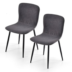 B.Bファニシング｜B.B FURNISHING ONCH0279FADGY ダイニングチェア　2脚セット　「フェムト」 ダークグレー【北海道・沖縄・離島配送不可】 【メーカー直送・代金引換不可・時間指定・返品不可】
