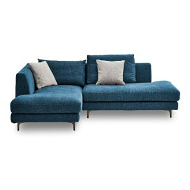 関家具｜SEKI FURNITURE 右カウチソファ　レイモンズ　本体ブルー　ブラック鉄脚 ブルー 473831