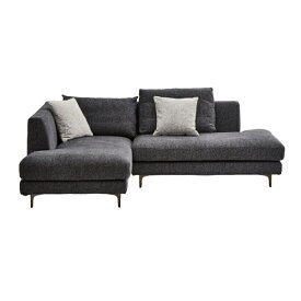 関家具｜SEKI FURNITURE 右カウチソファ　レイモンズ　本体ダークグレー　ブラック鉄脚 ダークグレー 473832