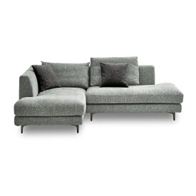 関家具｜SEKI FURNITURE 右カウチソファ　レイモンズ　本体ライトグレー　ブラック鉄脚 ライトグレー 473833