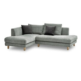 関家具｜SEKI FURNITURE 右カウチソファ　レイモンズ　本体ライトグレー　角型ナチュラル色木脚 ライトグレー 473836