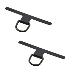 ELECOM｜エレコム スマホ ストラップホールシート 挟むだけ スマホケース ケーブル穴対応 1口タイプ ステンレス製 薄型0.2mm 耐荷重10kg スマホショルダー・ハンドストラップ用 落下防止 保護シール ブラック P-STHD1SBK