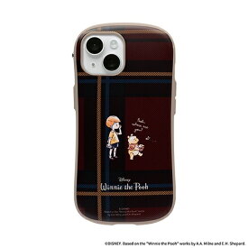 HAMEE｜ハミィ [iPhone 15/14/13専用]ディズニーキャラクター iFace First Class Cafe MagSynqケース プー/チェック/レッド 41-187337