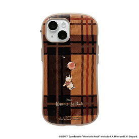 HAMEE｜ハミィ [iPhone 15/14/13専用]ディズニーキャラクター iFace First Class Cafe MagSynqケース プー/チェック/オレンジ 41-187344