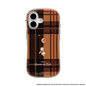 HAMEE｜ハミィ [iPhone 16専用]ディズニーキャラクター iFace First Class Cafe MagSynqケース プー/チェック/オレンジ 41-187382