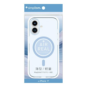 �g���j�e�B�bTrinity iPhone 17 [AIR-REAL INVISIBLE] MagSafe�Ή� ���^�y�ʃn�[�h�P�[�X �N���A�u���[×�u���[�����O TR-IP25M2-ARPMS-CMBL