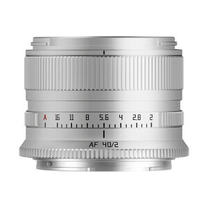 �������w�b���C�V���E�R�E�K�N TTArtisan AF 40mm f/2 �j�R��Z�}�E���g �V���o�[ TT-40F2AF-Z-S