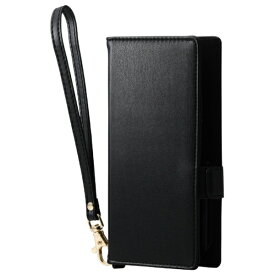 ELECOM｜エレコム スマホケース 手帳型 多機種スマホ対応 汎用 マルチケース 自己吸着シート カード収納 ハンドストラップ付き ICカード対応 大型カメラ対応 スタンド機能付き Sサイズ ソフトレザー ブラック P-06PLFY4BK