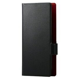 ELECOM｜エレコム スマホケース 手帳型 多機種スマホ対応 汎用 マルチケース 自己吸着シート 薄型 軽量 カード収納 ストラップホール付き ICカード対応 大型カメラ対応 スタンド機能付き Sサイズ ソフトレザー ブラック P-06PLFUBK