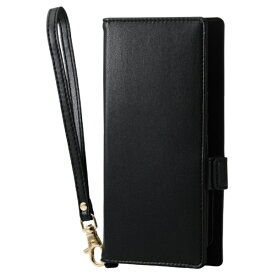 ELECOM｜エレコム スマホケース 手帳型 多機種スマホ対応 汎用 マルチケース 自己吸着シート カード収納 ハンドストラップ付き ICカード対応 大型カメラ対応 スタンド機能付き Lサイズ ソフトレザー ブラック P-07PLFY4BK