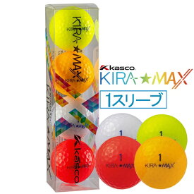 キャスコ｜kasco ゴルフボール KIRA MAX (キラマックス) 4色アソート [4球（1スリーブ）]