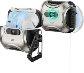 イーエスアール｜ESR AirPods Pro3 ケース Cyber FlickLock チタニウム 1C02200202-Titanium