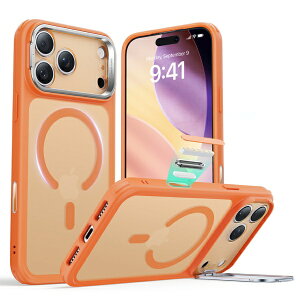 �C�[�G�X�A�[���bESR iPhone 17 Pro Max(6.9�C���`�jMagSafe�Ή��A�B��X�^���h�t���A�~���^���[�O���[�h�P�[�X �t���X�g�I�����W 1A86800702-Frosted Orange