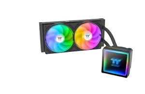 THERMALTAKE�b�T�[�}���e�C�N ����CPU�N�[���[ 120mm�t�@��x2 [LGA2066/2011-3/2011/1851/1700/1366/1200/1156/1155/1151/1150�EAM5/AM4] TH240 V3 ARGB Sync Black �u���b�N CL-W465-PL12SW-A
