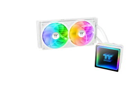 THERMALTAKE｜サーマルテイク 水冷CPUクーラー 120mmファンx2 [LGA2066/2011-3/2011/1851/1700/1366/1200/1156/1155/1151/1150・AM5/AM4] TH240 V3 ARGB Sync Snow ホワイト CL-W467-PL12SW-A