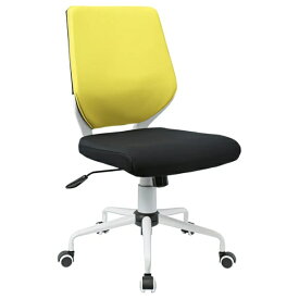 カグクロ｜KAGUKURO ビジネスチェアCN（W495×D560×H875-955mm） 本体：ホワイト×背カバー：イエロー【キャンセル・返品不可】