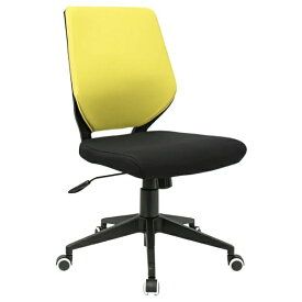 カグクロ｜KAGUKURO ビジネスチェアCN（W495×D560×H855-935mm） 本体：ブラック×背カバー：イエロー【キャンセル・返品不可】